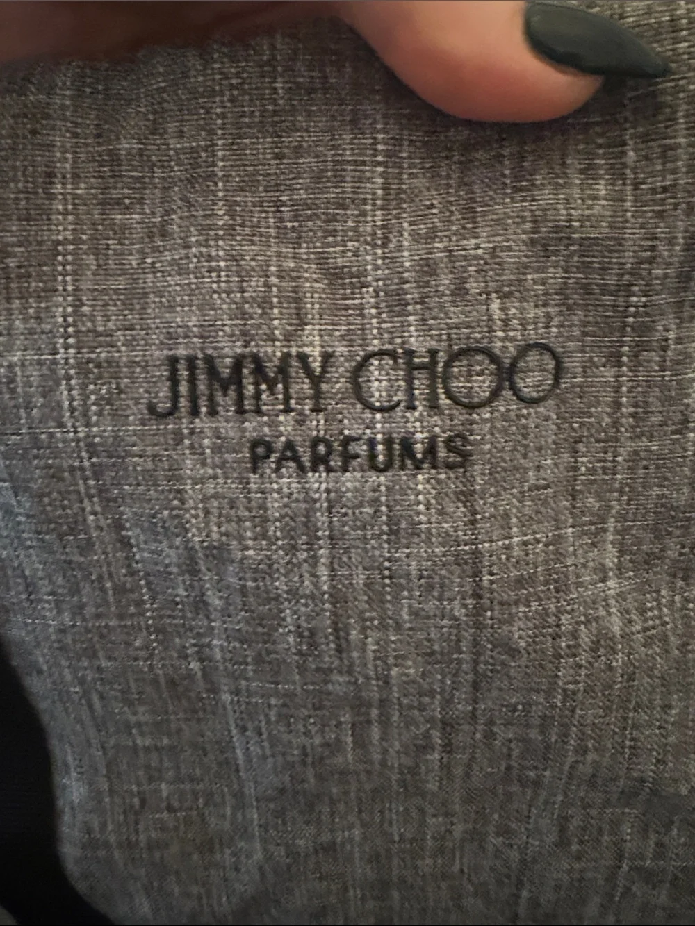 Jimmy Choo Parfums Grey Duffel with Black Webbing